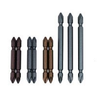 S2 Alloy Steel 1/4 inch 6.35mm Hex Shank 65MM Double Head Cross Strong Magnetic Electric PH2 Screwdriver Bit