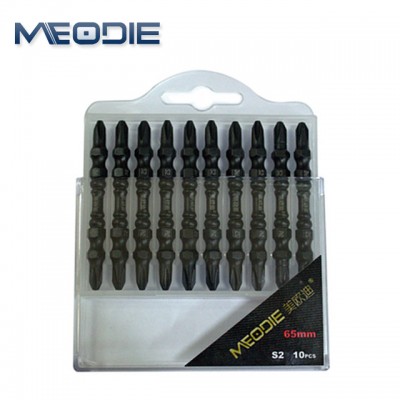 MEODIE 65mm S2 Magnetic Screwdriver Bit Set in Black