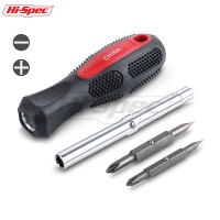 6 in 1 Multitool Dual Head Nut Driver Phillips Slotted Screwdriver Bit Set