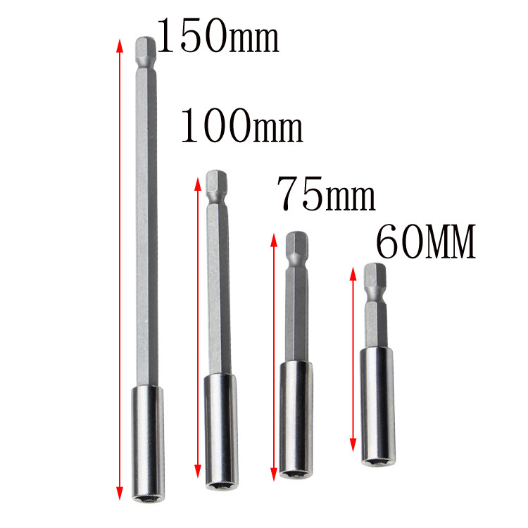 1/4 inch hex shank size Quick-Change magnetic screwdriver Extension bit holder 60mm 100mm 150mm for power tool